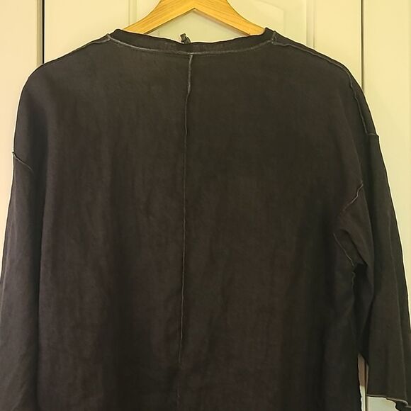 Xiao Open Front Cardigan Duster Linen Lagen Look Look Size XL - Picture 8 of 11